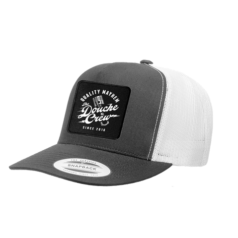 The Douche Crew Logo Patch Trucker Hat - Charcoal